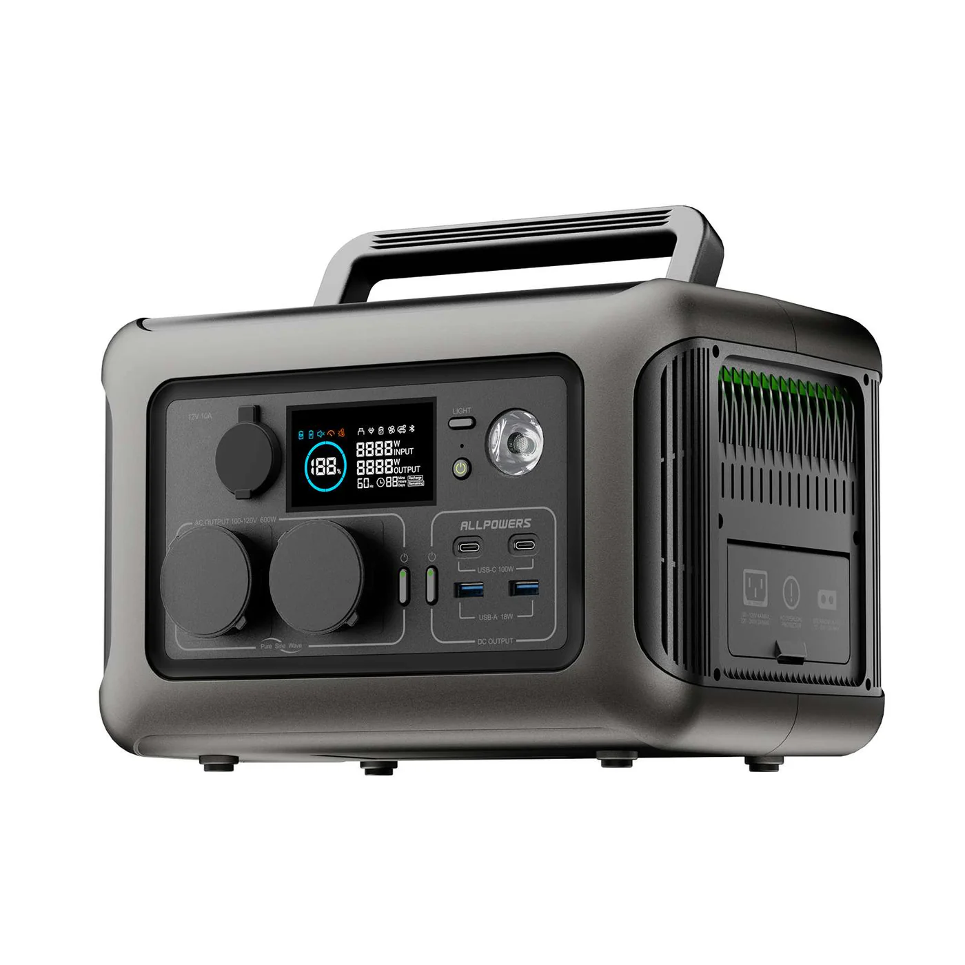 R600 Nešiojama Elektrinė (600W, 299Wh, LiFePO4)