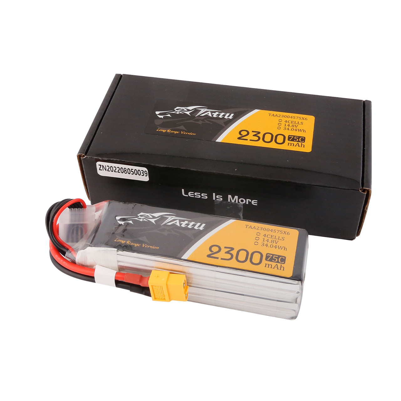 Tattu 2300mAh 4S 75C LiPo Baterija (14.8V, XT60)
