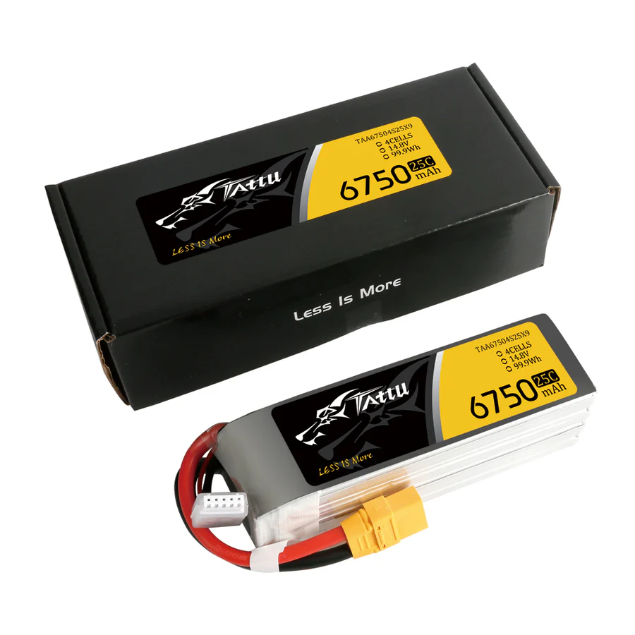 Tattu 6750mAh 4S 25C LiPo Baterija (14.8V, XT90)
