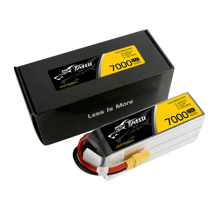 Tattu 7000mAh 6S 25C LiPo Baterija (22.2V, XT90)
