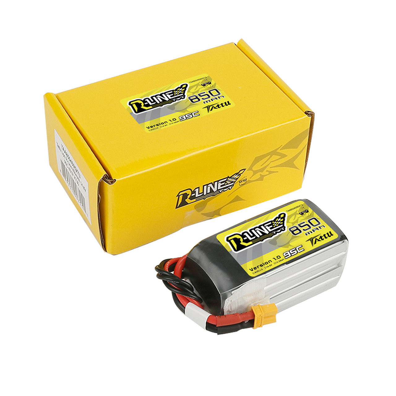 Tattu R-Line 850mAh 4S 95C LiPo Baterija (14.8V, XT30)